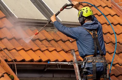 Démoussage et hydrofuge de toiture à Couronne